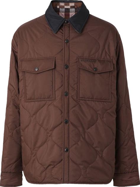 Burberry truffle brown reversible overshirt